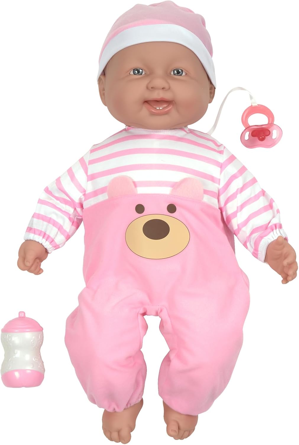 JC Toys ‘Lots to Cuddle Babies’ 20-Inch Pink Soft Body Baby Doll and Accessories Designed by Berenguer, Pink - caucasian