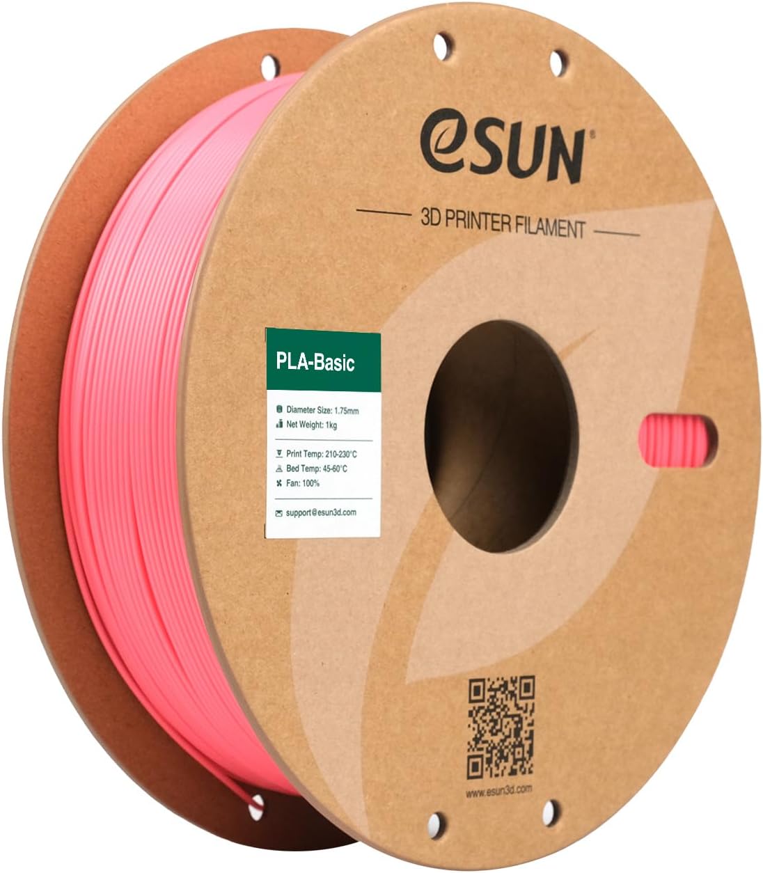 eSUN PLA Basic Filament 1.75mm, 3D Printer Filament High Speed PLA for Fast Printing, 1KG Spool (2.2 LBS) 3D Printing Filament for High Speed 3D Printers, Pink