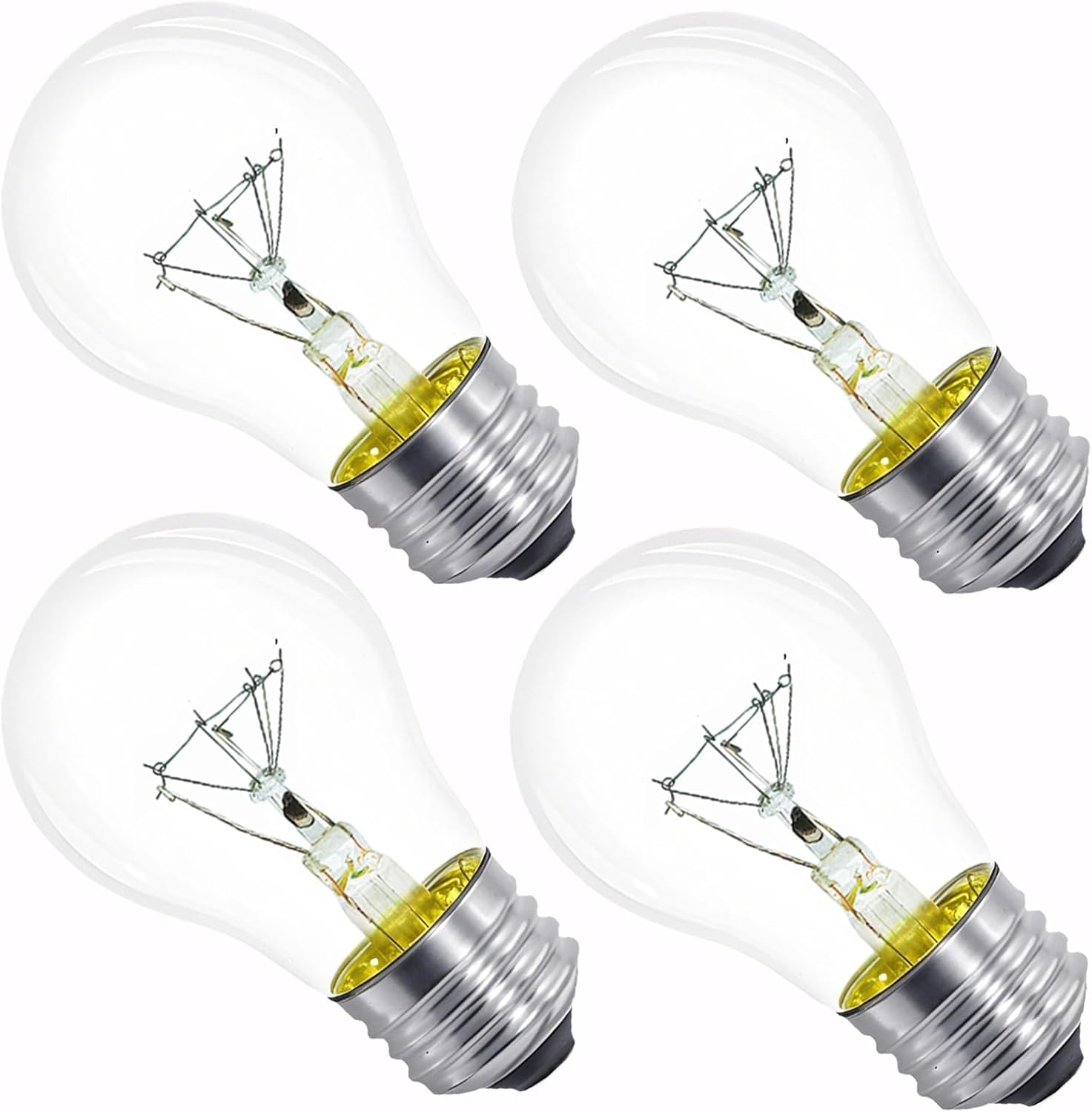 Lava Lamp Bulb 40W E26 Medium Base 120V A15 Appliance Oven Light Bulb for 16.3" Lava Lamp,Microwave Oven, Refrigerator, Over Stove Range Hood,High Temperature 300 Degrees Resistant,Warm White,4 Pack