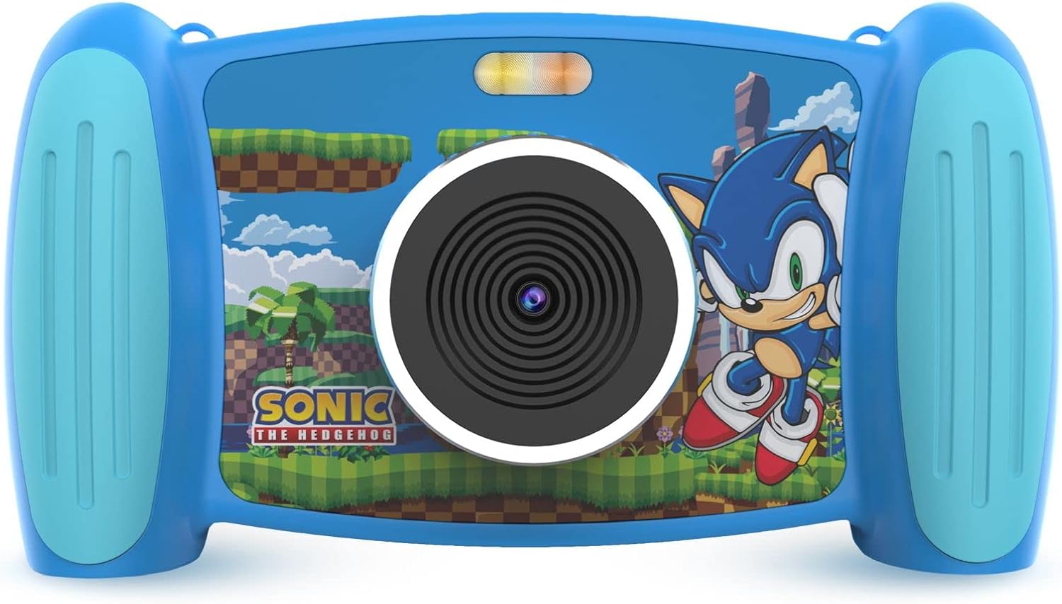 Accutime SNCC3009 Interactive Children's Camera Sonic, 5MP Photo, 1080p Video Resolution, 4x Zoom, 5 Fun Filters & Special Effects, 4 Cool Games, 2-in-1 Screen, with Micro SD Card, Blue
