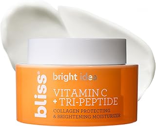 Bliss Tri-Peptide Brightening Moisturizer | Vitamin C & Squalane | Hydrating Anti-Aging Face Cream for Radiant Skin | Clean Vegan & Cruelty Free 1.7 fl oz