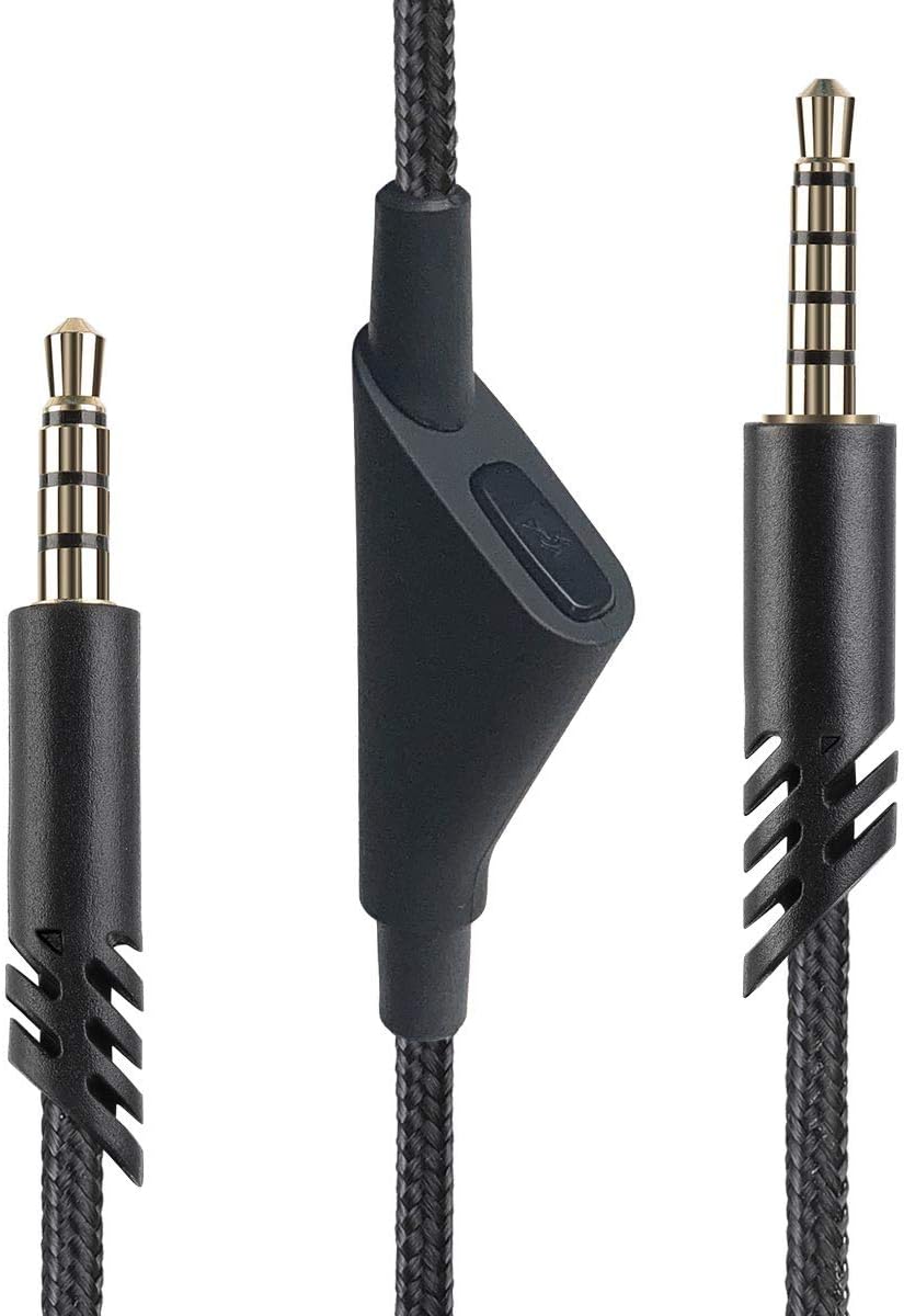 Replacement for Astro A40TR Inline Mute Cable Cord,Mute Function Audio Gaming Wire Compatible with Astro A40 TR Headsets (2 Meter, Mute Function)