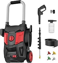 Electric Pressure Washer - 4500PSI Max 3.0GPM with 20FT Hose,35FT Cord High Power Washers Powered 4 Nozzles for Patios Car Garden