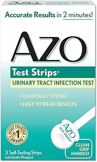 AZO Urinary Tract Infection Test Strips, 3-Count Boxes (Pack of 2)