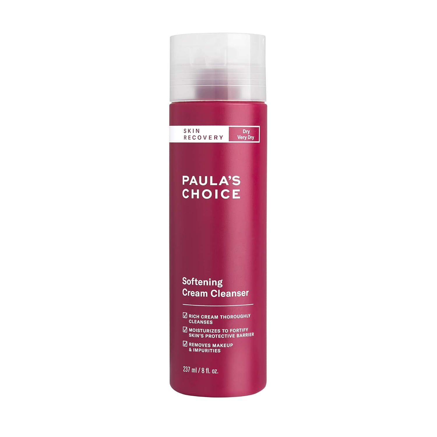 Paula's Choice SKIN RECOVERY Cream Cleanser for Extra Sensitive, Redness and Rosacea Prone Skin, Normal to Very Dry Facial Skin