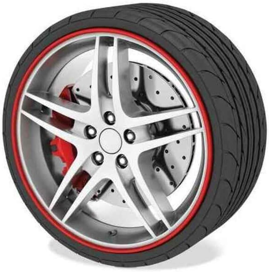 OCC MOTOR SPORT CAR ALLOY WHEEL RIM PROTECTORS - ALLOY RIM PROTECTORS RED 6 METRES