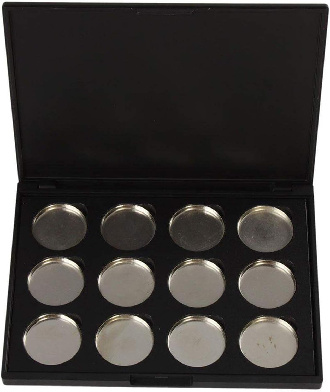 Empty Magnetic Eyeshadow Palette, Make Up Container Pallet for Empty Magnetic Cosmetics Makeup Eyeshadow Eye Shadow Aluminum Palette Pans Case,Black