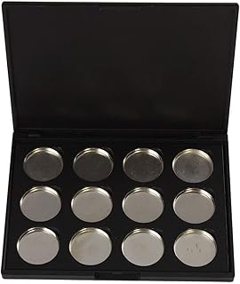 Empty Magnetic Eyeshadow Palette, Make Up Container Pallet for Empty Magnetic Cosmetics Makeup Eyeshadow Eye Shadow Aluminum Palette Pans Case,Black