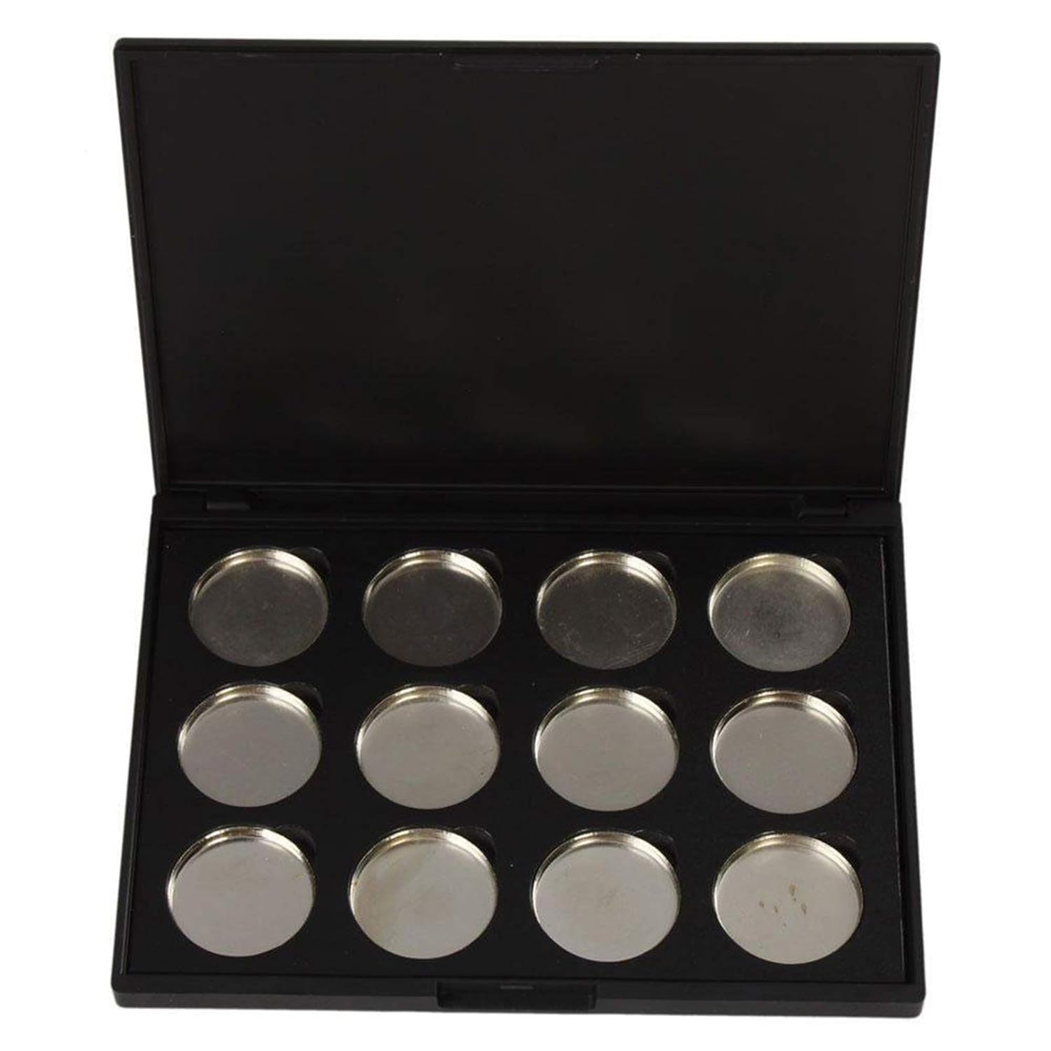 Empty Magnetic Eyeshadow Palette, Make Up Container Pallet for Empty Magnetic Cosmetics Makeup Eyeshadow Eye Shadow Aluminum Palette Pans Case,Black