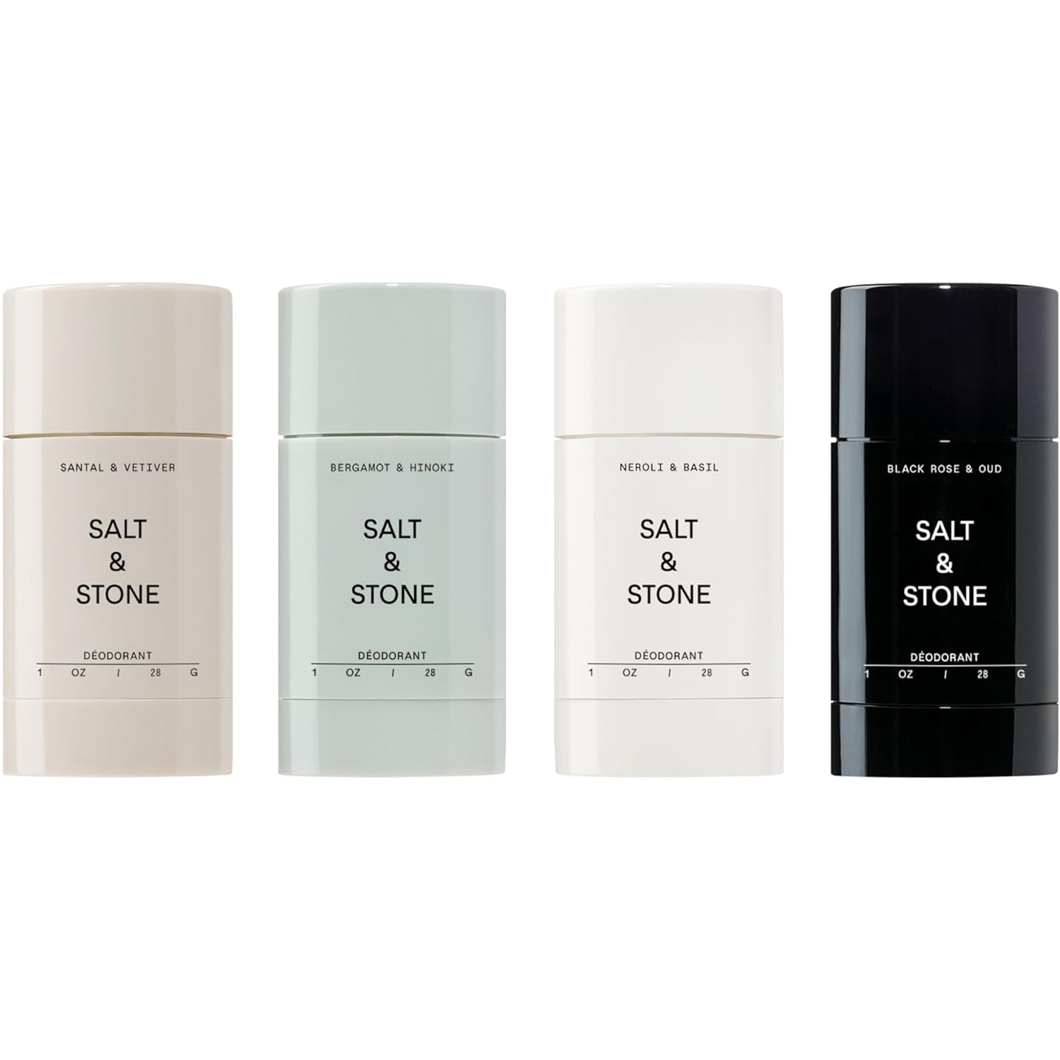 SALT & STONE Aluminum Free Deodorant | Extra Strength 48 Hour Protection for Women & Men | Made with Seaweed Extracts, Niacinamide & Prebiotics (Mini Deodorant Discovery Set)