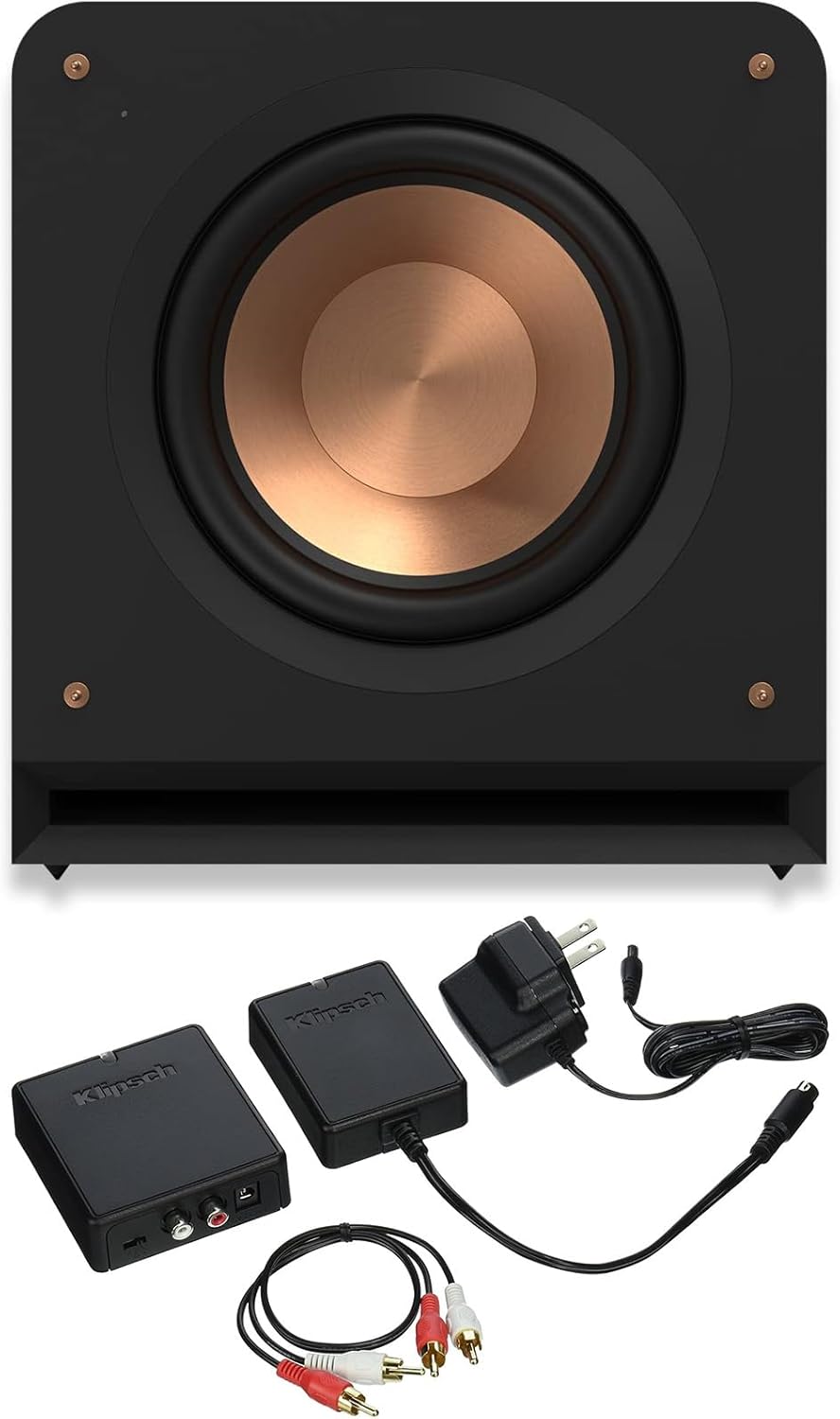 Klipsch RP-1200SW 800W Subwoofer with 12 Inch Cerametallic Driver with a Klipsch WA-2 Wireless Subwoofer Kit (2023)