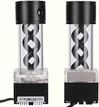 Water Cooling Kit,800L/H CPU Cooling Cylinder Pump System,Water Cooling Pump Reservoir,T Virus Cylindrical Cooler for Computer Water Cooling System(Black)