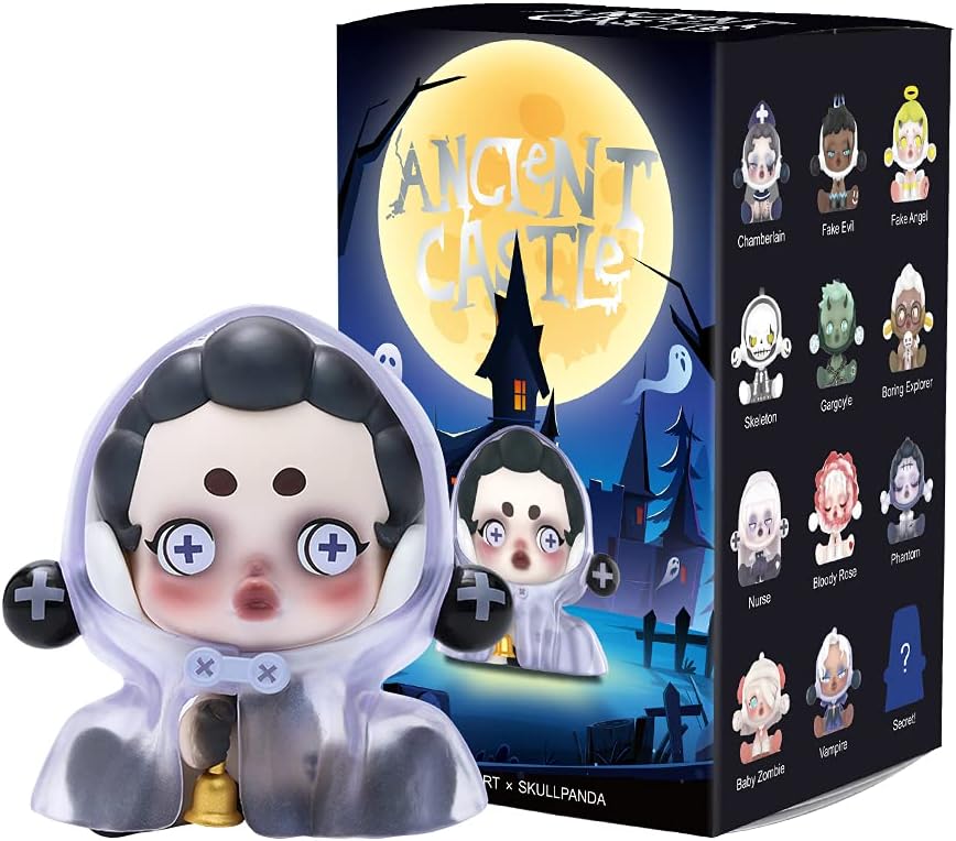 POP MART SKULLPANDA Ancient Castle Exclusive Action Figure Box Toy Popular Collectible Art Toy Cute Figure Creative Gift, for Christmas Birthday Party Holiday