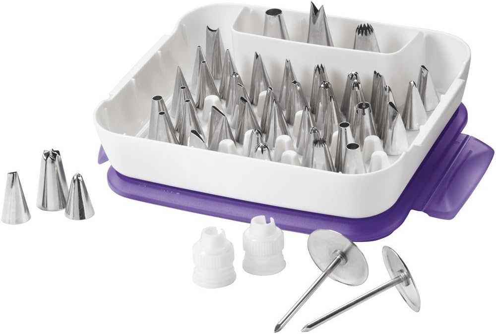 Wilton Piping Tip Set for Cake & Cupcake Decorating, 55-Piece with Carrying Case