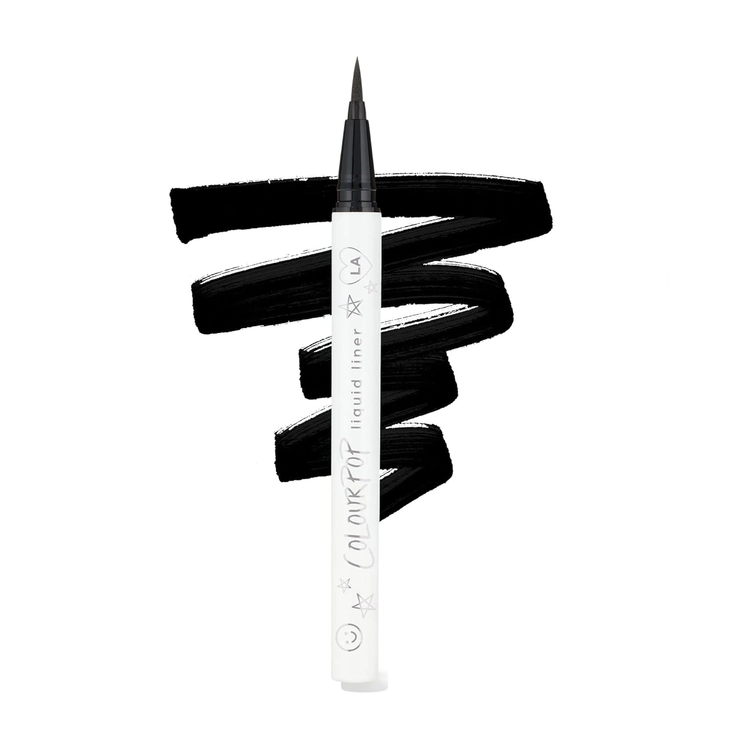ColourPop BFF Liquid Liner - Precision Felt Tip Liquid Eyeliner Pen - High-Pigment & Buildable Colored Eyeliner with a Transfer Resistant Formula - Numero Uno (0.02 oz)