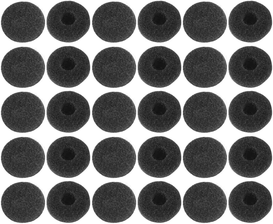Haobase 30 Pack Foam Earbud Earpad Ear Bud Pad Replacement Sponge Covers for Earphone