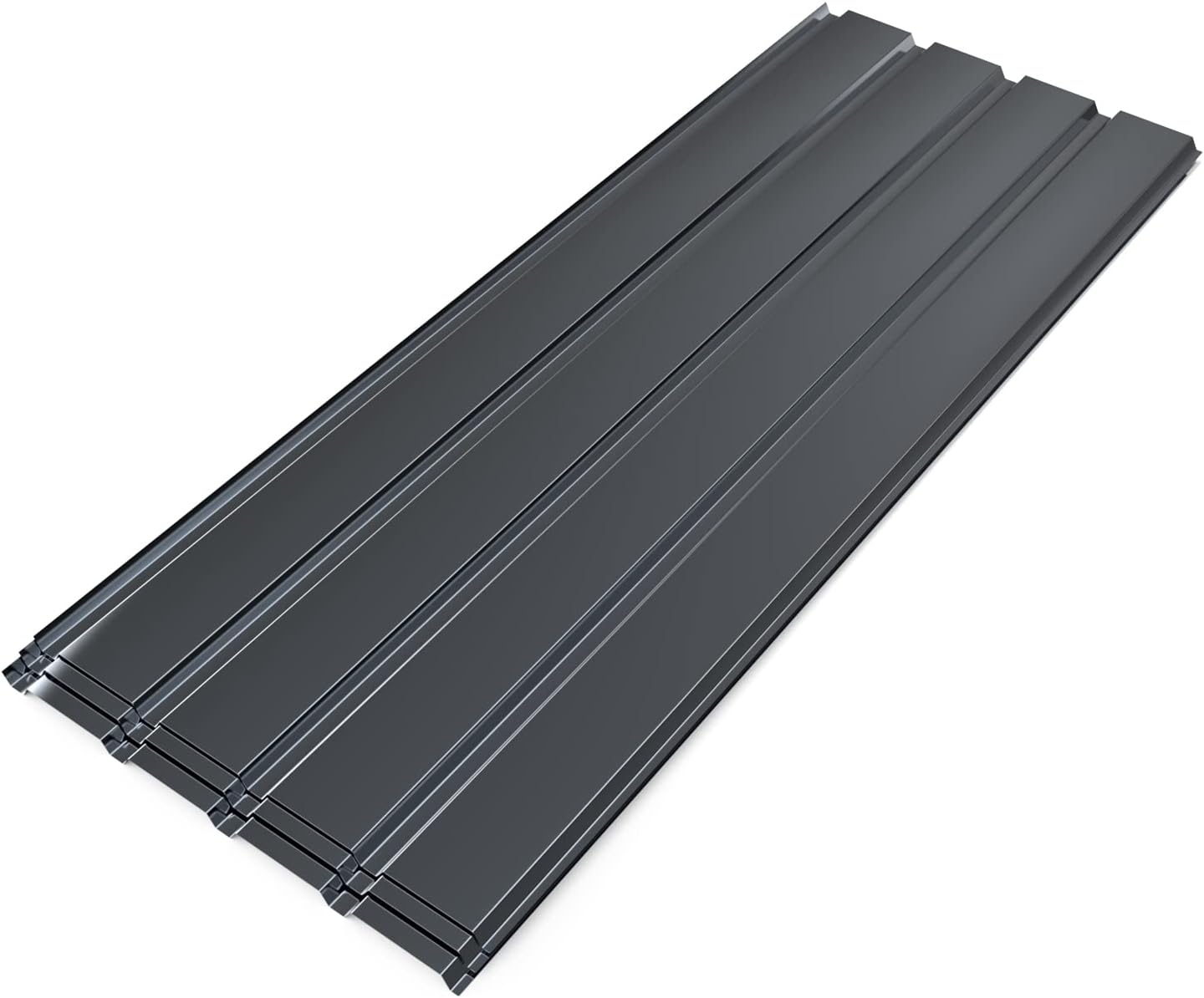 Mondeer 12PCS Roofing Sheets, Metal Corrugated Roofing Sheets 6m², 115 x 45 cm, Galvanised Steel Trapezoidal Grooved Roof for Garage Carport Shed Greenhouse Kennels Panels, Grey