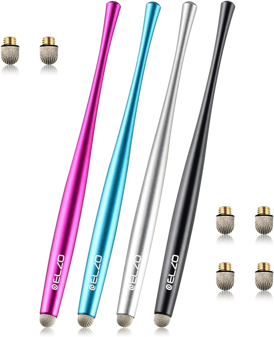ELZO Stylus Pen, 4 Pieces Tablet Touch Screen Styluses Pens, 100% Compatible with All Tablets Touchscreen iPhone iPad Samsung Surface Huawei Chromebook