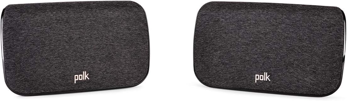 Polk Audio SR2 Wireless Surround Sound Speakers for Select Polk React and Magnifi Bars - Immersive Surround Sound, Easy Set Up, Multiple Placement Options, 2 Count (Pack of 1)