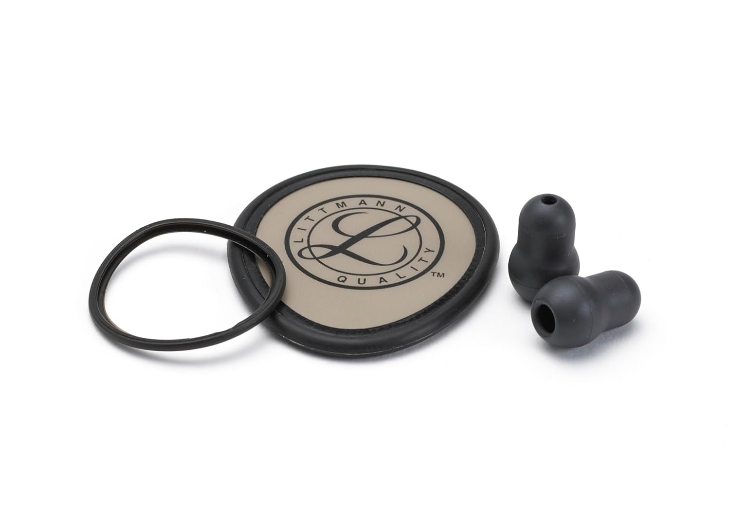 3M Littmann Stethoscope Spare Parts Kit – Black, Compatible with Ligthweight II S.E., Includes Snap Tight Soft-Sealing Small Eartips, Tunable Diaphragm & Rim, Non-Chill Bell Sleeve, 40020