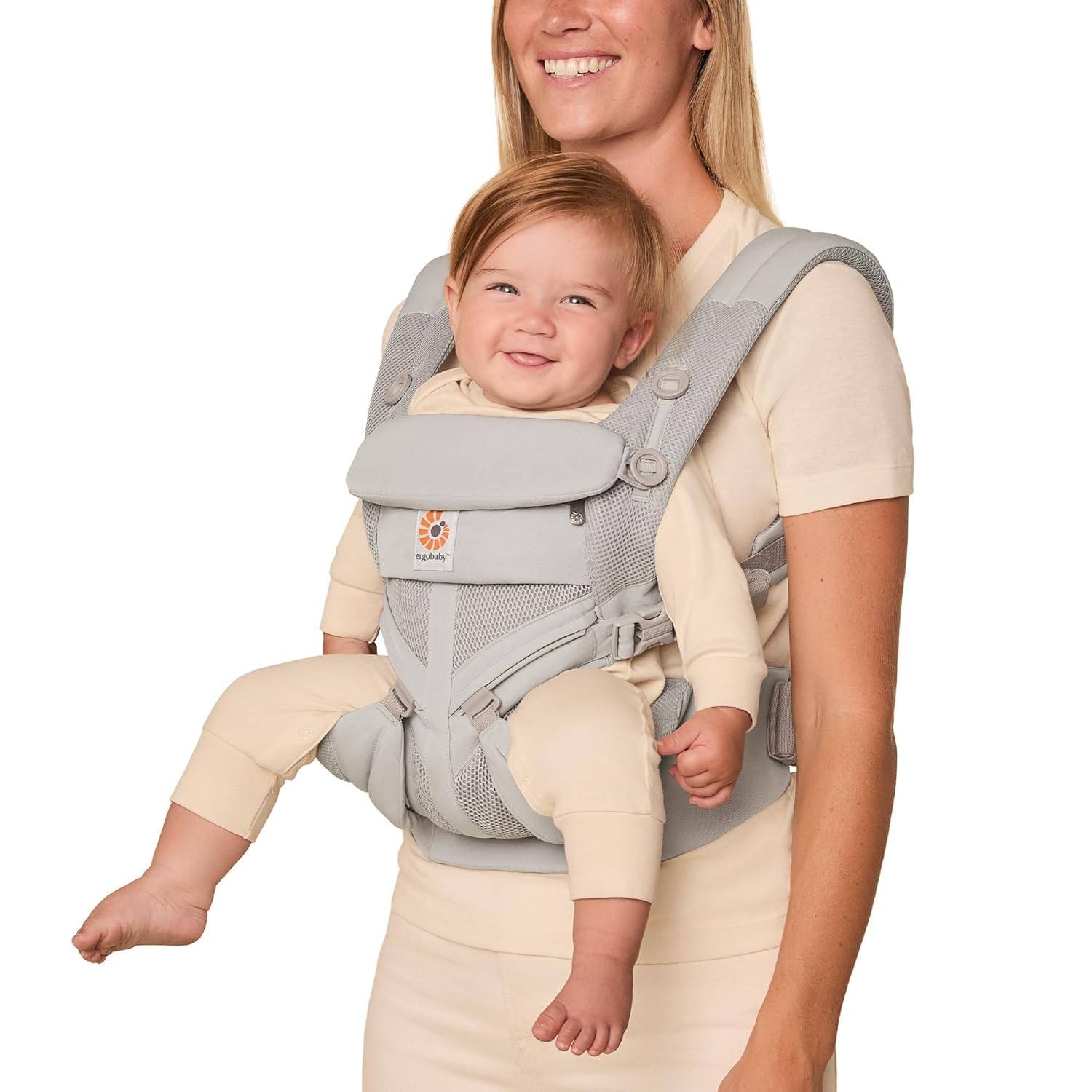 Ergobaby Omni Classic (formerly OMNI 360) All-Position Baby Carrier for Newborn to Toddler with Lumbar Support and Cool Air Mesh, 7-45 Pounds, Pearl Grey, One Size