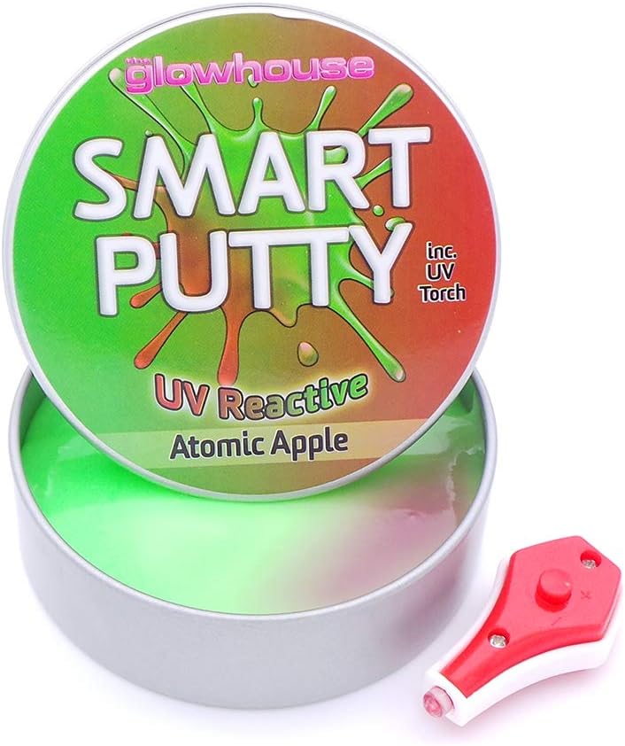The Glowhouse Colour Changing Smart Putty UV Reactive (Atomic Apple)