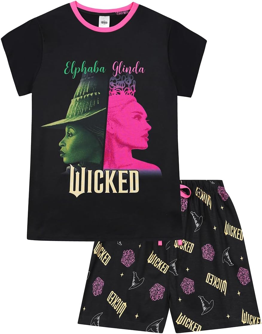 WICKED Womens Short Cotton Pyjama Set Ladies PJ's