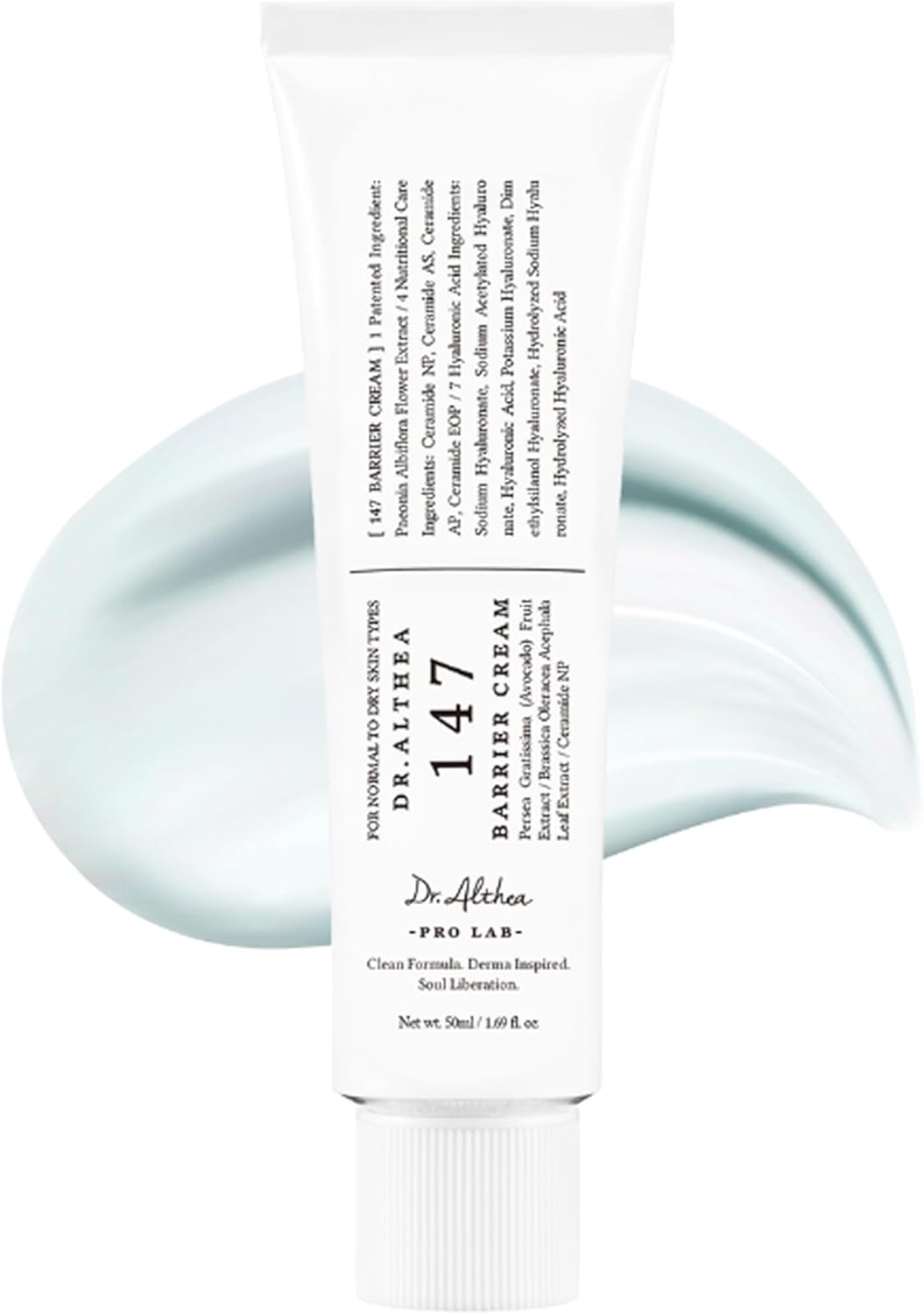 Dr.Althea 147 Barrier Cream | Daily Skin Barrier Repair Care | Deep Hydrating with Hyaluronic Acid & Ceramides | Korean Vegan Skin Care for All Skin Types | 1.7 Fl Oz