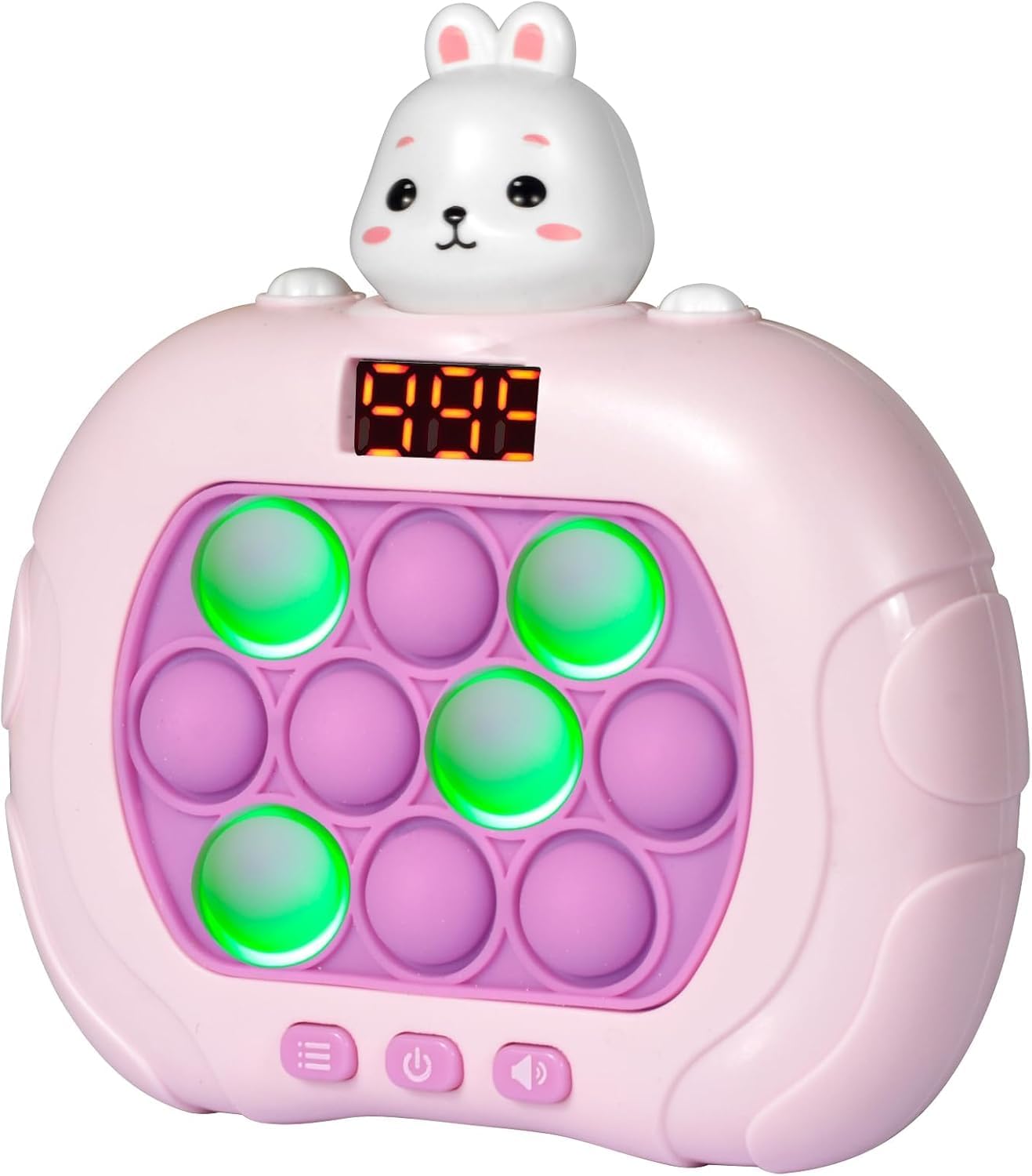 Fast Push Fidget Toys for Kids, Handheld Puzzle Sensory Toys, Quick Push Light Up Pop Game Gifts for 3-12 Year Old Boys Girls, Easter Basket Stuffers (Rabbit)
