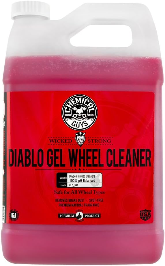 Chemical Guys CLD_997 Diablo Gel Oxygen Infused Foam Wheel And Rim Cleaner, Concentrated (Safe on All Wheel & Rim Finishes), for Cars, Trucks, SUVs, Motorcycles, RVs & More 128 fl oz (1 Gallon)