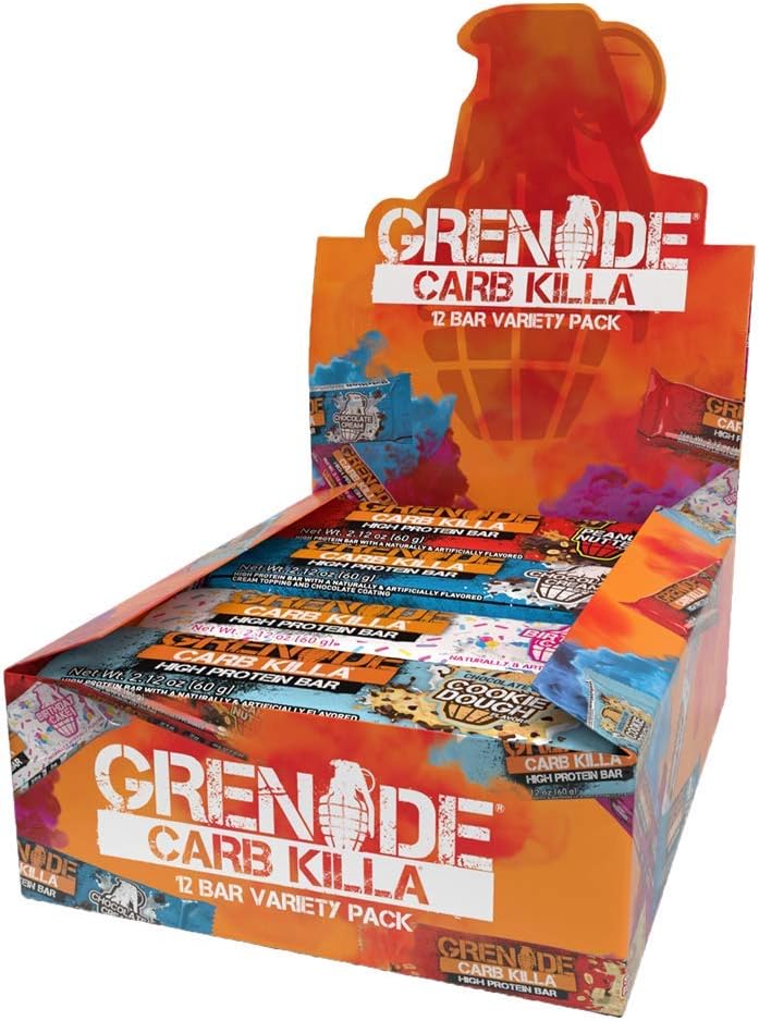 Grenade Carb Killa High Protein and Low Sugar Candy Bar, 12 x 60 g - Variety Pack