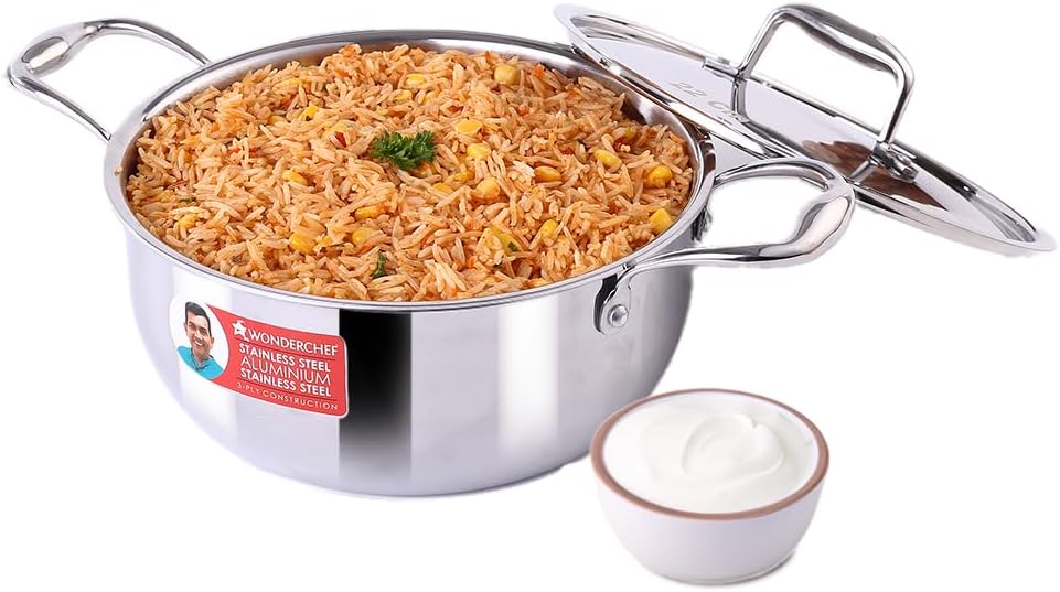 Wonderchef Nigella Triply Casserole with SS Lid 22 cm