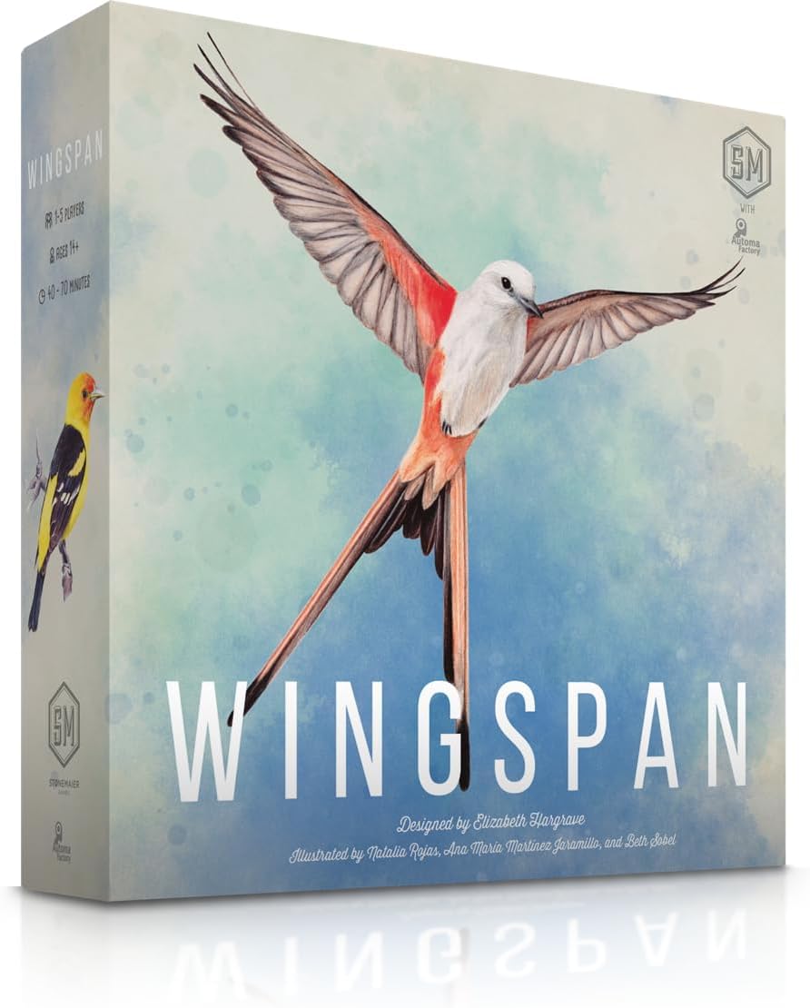 Stonemaier Games | Wingspan 2nd Edition | Board Game | Ages 14+ | 1-5 Players | 40-70 Minute Playing Time
