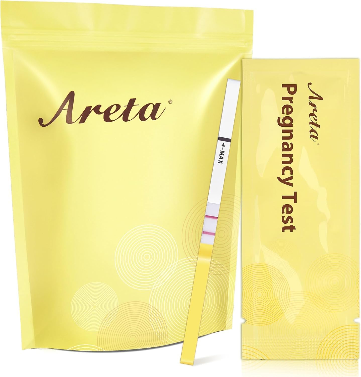 Areta 50 Pregnancy Test Strips: Accurate Kit for Rapid Results | 50 Pack hCG Tests