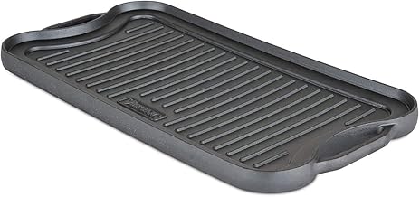 Viking Culinary Cast Iron Reversable Pre-seasoned Griddle, 20 inch, Oven Safe, Handwash Only, Works on All Cooktops including Induction