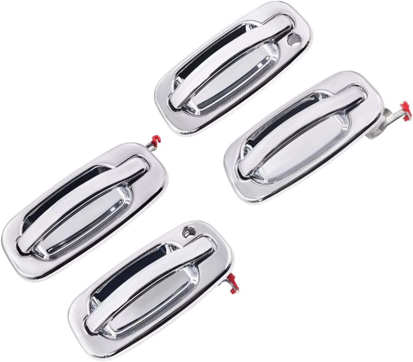 Naojino Compatible With GMC For Yukon For Denali 2002 2003 2004 2005 Chrome Exterior Door Handles OEM：15034985 15034986 15721572 15721571 car Outer Door Handle