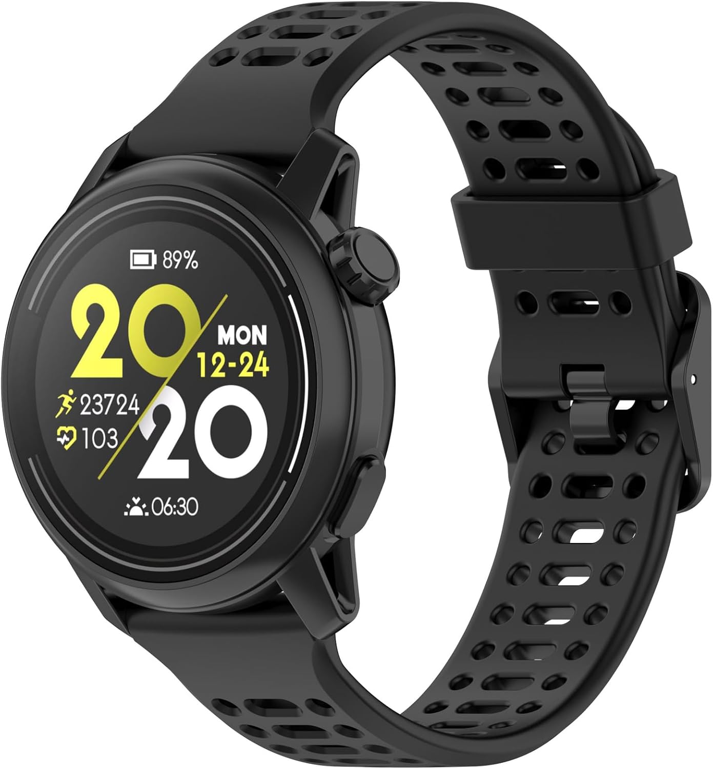 Disscool Replacement Adjustable Wristbands 22mm Compatible with COROS PACE 3/APEX 2 Pro/APEX 46mm/APEX Pro Soft Silicone Wrist with Quick Release Strap Smart Watch Accessories(Black)