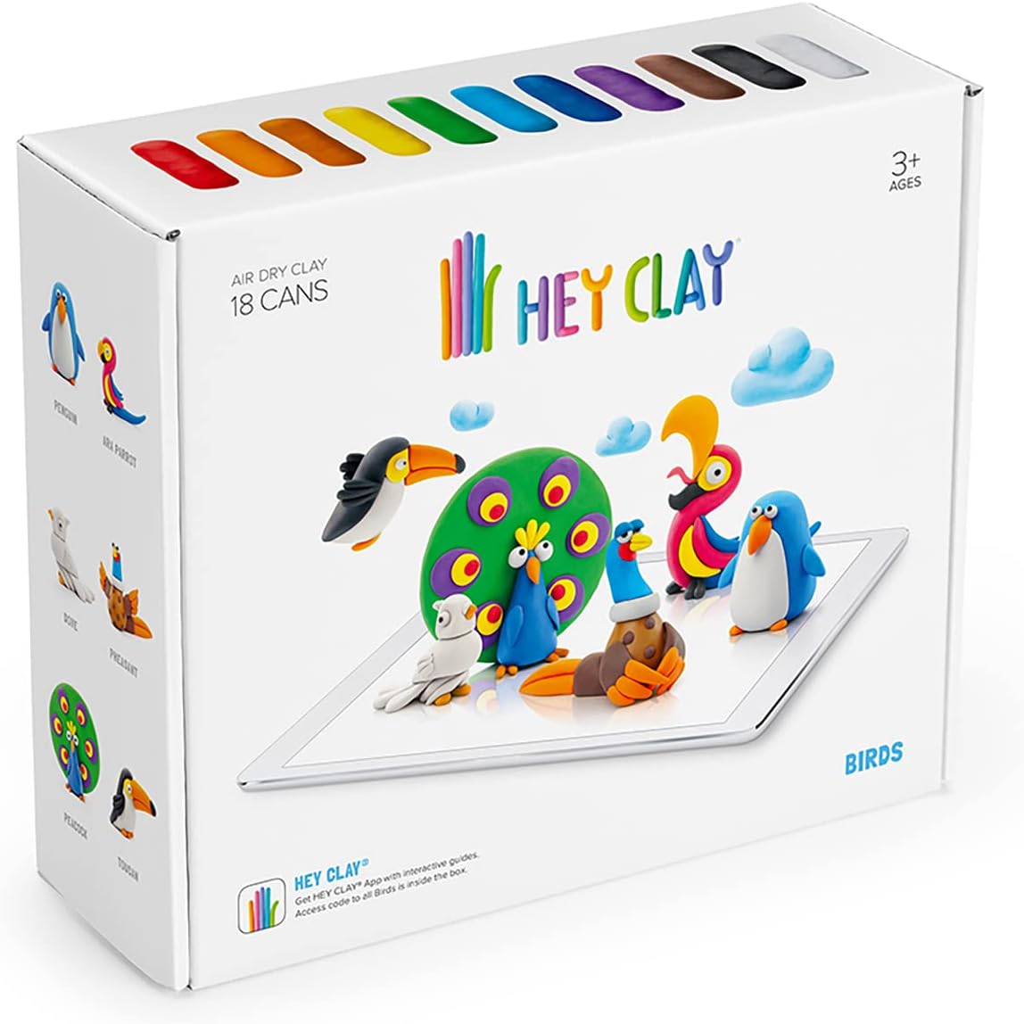 TM Toys Hey Clay Ptaki HCLSE003 Dough,Pstyczna