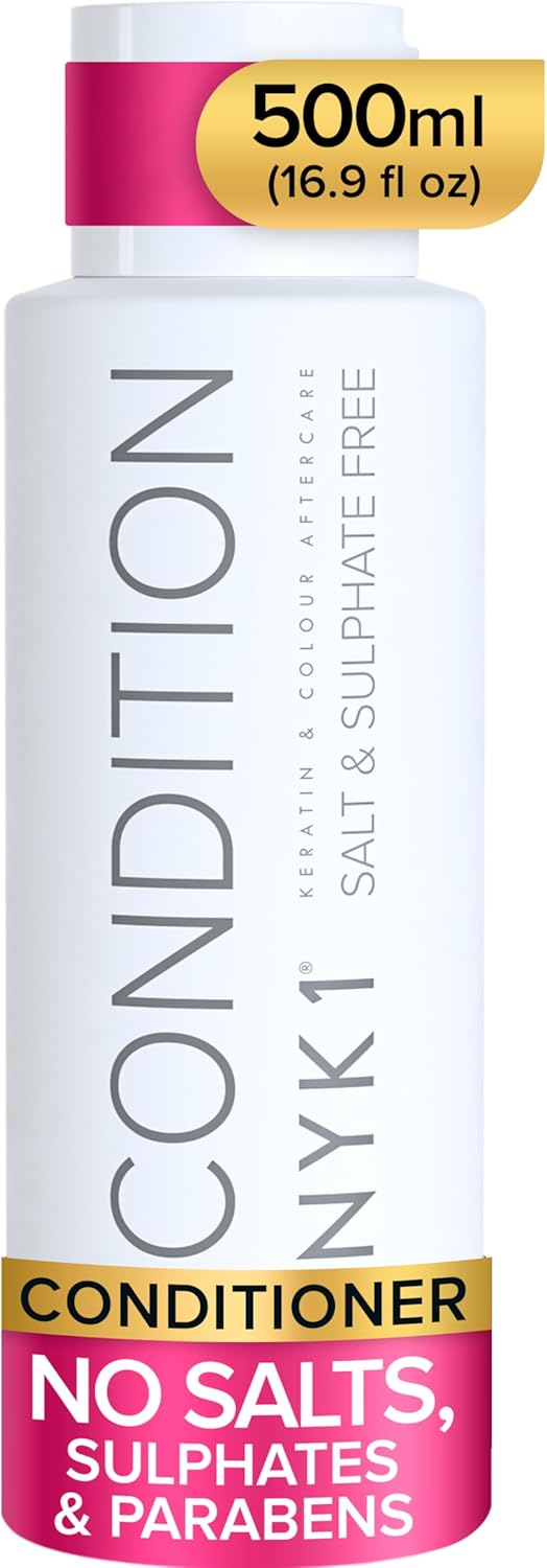 SALT AND SULPHATE FREE CONDITIONER (500ml) for use AFTER KERATIN TREATMENTS and for COLOUR TREATED HAIR Organic Aftercare for Men and Women. No Salt, Sulphate or Sodium