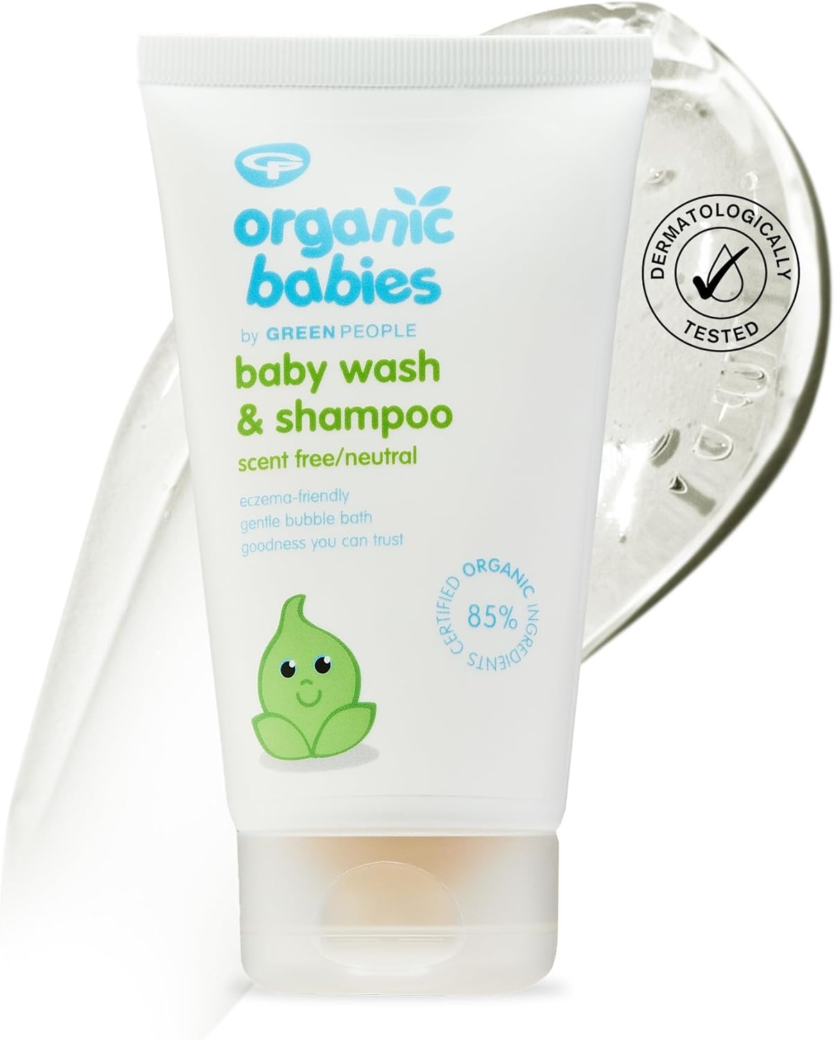 Green People Organic Babies - Baby Wash & Shampoo - Fragrance-Free - Vegan, Organic & Cruelty Free, 150ml