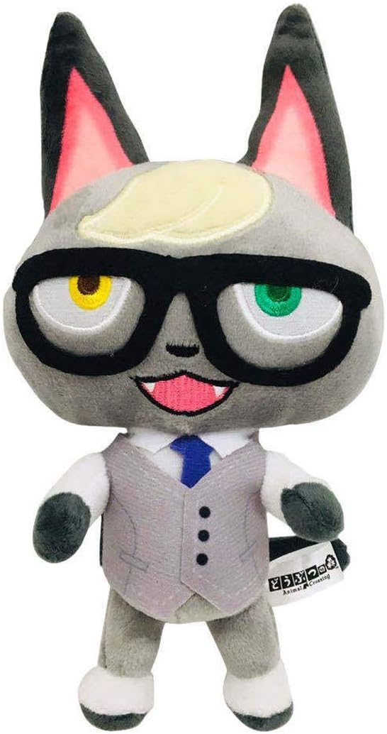 Animal Crossing New Leaf Plush Toy Suitable for Collection, Animal Crossing: New Horizons Stuffed Doll Toy for Boy Girl Christmas Halloween Birthday Gift, 8“ (Raymond)