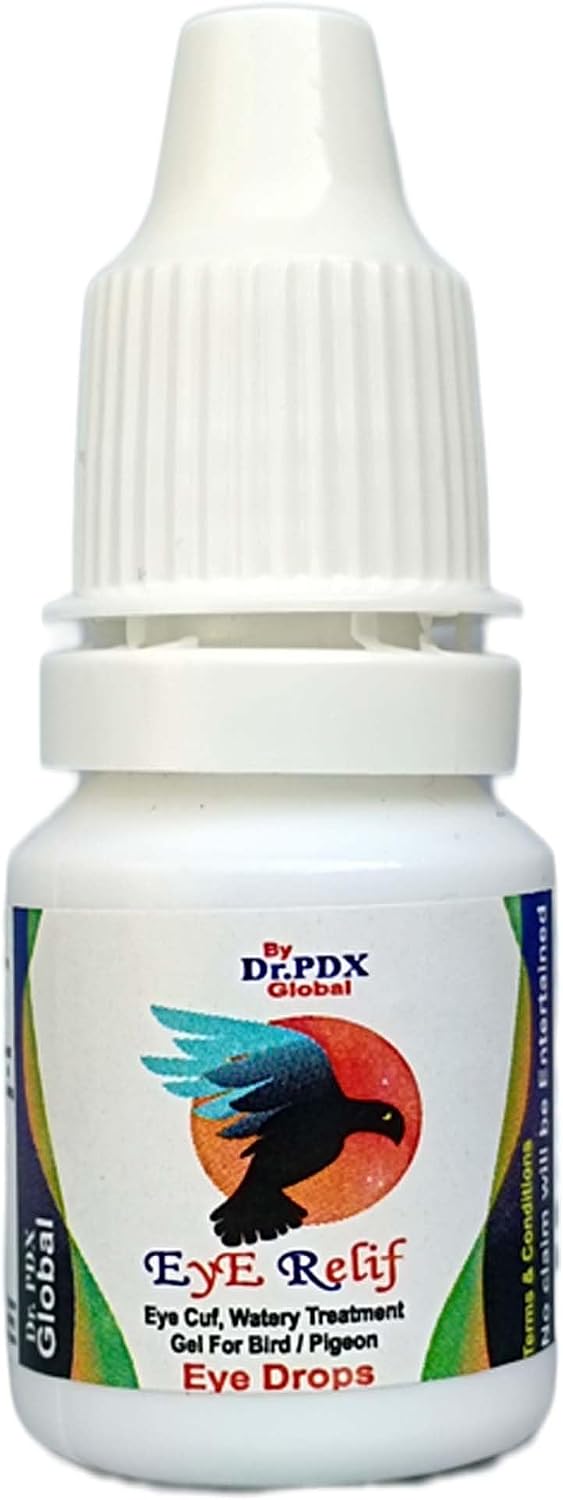 Eye Relief Drops for Birds Pigeon, Treatment for Watery Eyes and Mucus, 5-10 ml Product by Dr PDX Global (5ml)