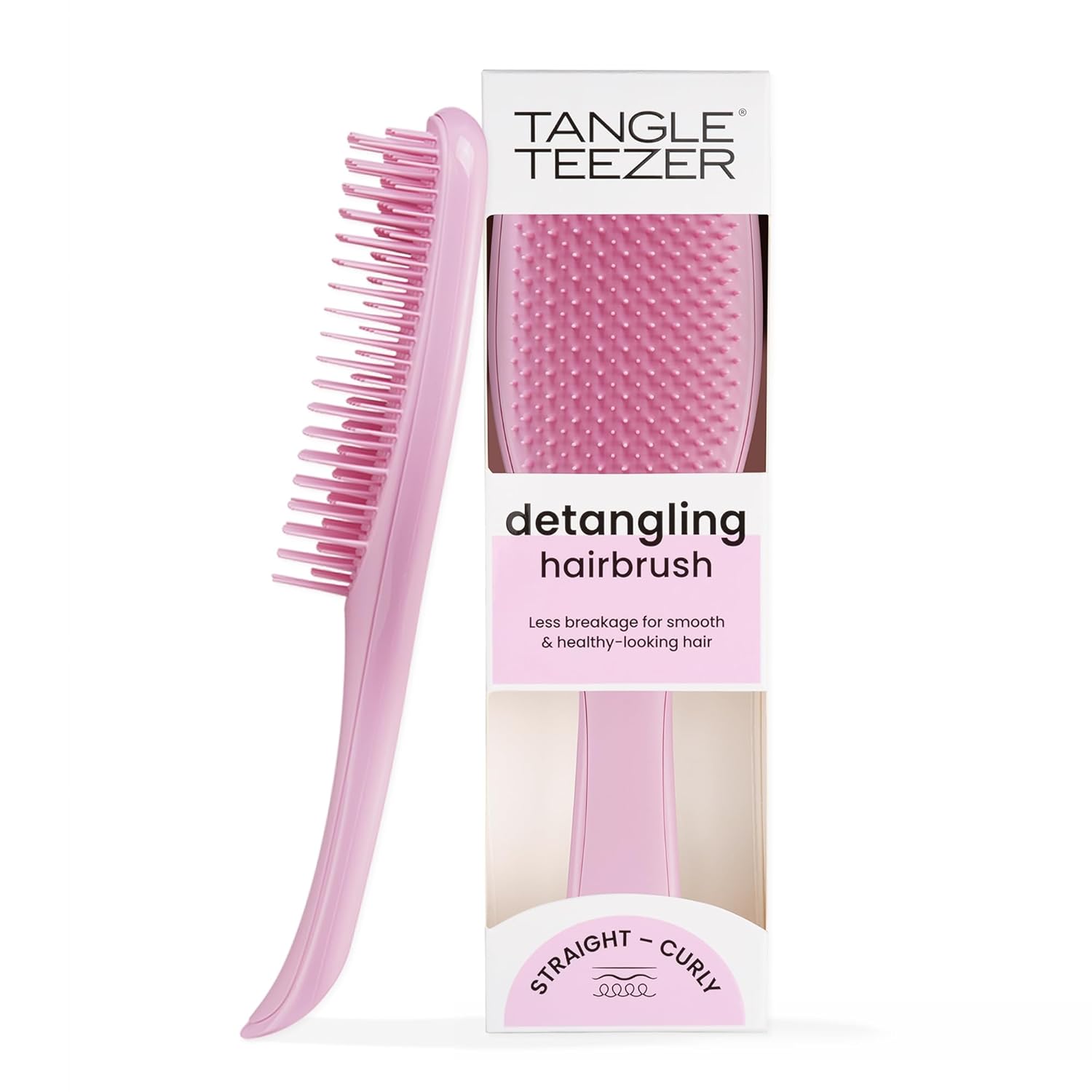 Tangle Teezer Ultimate Detangler Brush for Wet & Dry Hair, Eliminates Knots & Reduces Breakage for All Hair Types, Amazon Exclusive Rosebud
