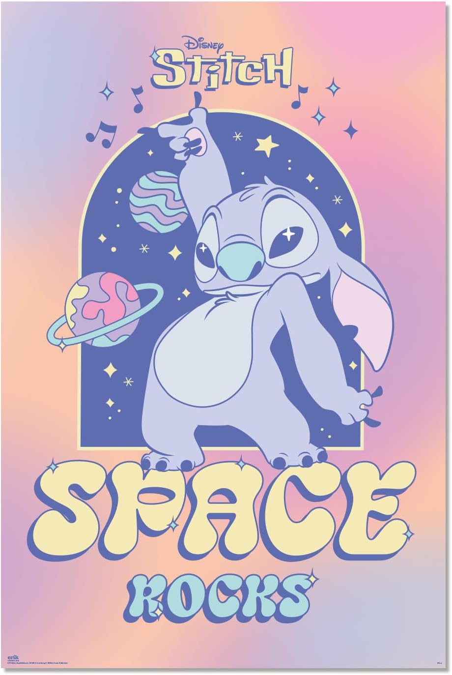 Grupo Erik Disney Stitch Space Rocks Poster - 36 x 24 inches / 91.5 x 61 cm - Shipped Rolled Up - Cool Posters - Art Poster - Posters & Prints - Wall Posters