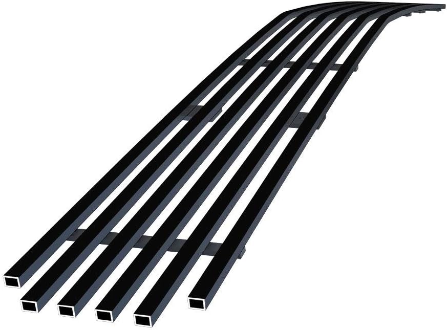 APS Compatible with Dodge Challenger 2009-2014 Main Upper Stainless Steel SS Black Billet Front Grill Grille Insert D66607H