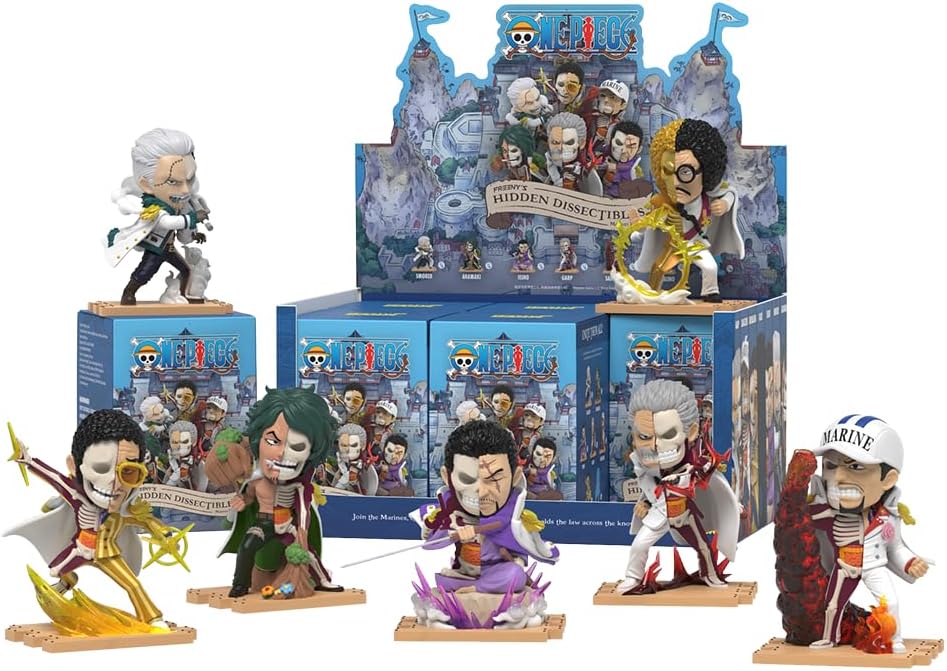 Mighty Jaxx Freeny's Hidden Dissectibles One Piece Series 8 (Marines Edition) | Sealed Tray of 6 - Contains No Duplicates | Blind Box Collectible Figurines
