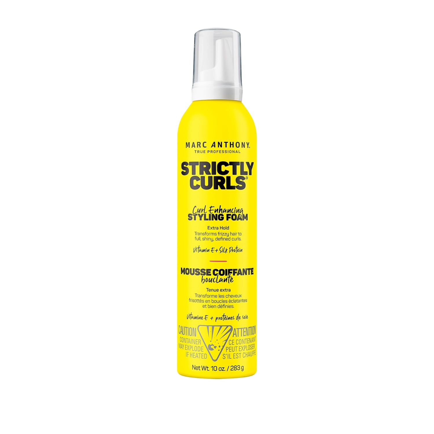 Marc Anthony Curl Enhancing Styling Foam, Extra Hold, Strictly Curls - Vitamin E & Silk Proteins Transforms Frizzy Hair to Full, Shiny, Defined Curls - Sulfate-Free Anti-Frizz Styling Mousse Product