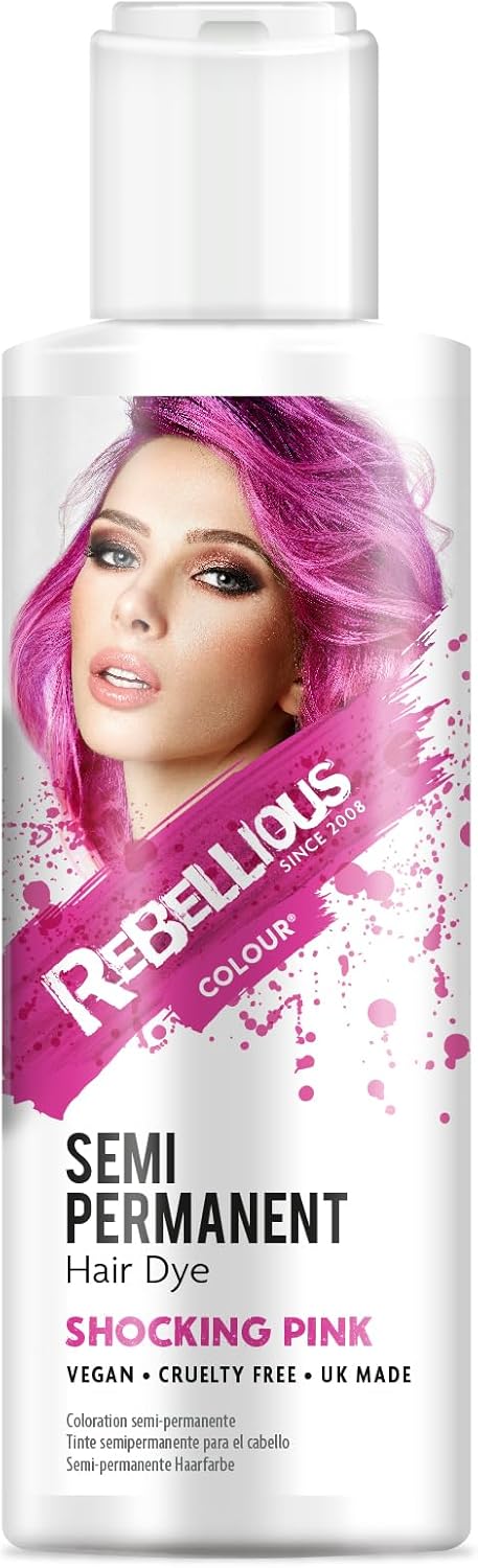 Paintglow Rebellious Colours Semi-Permanent Hair Dye 100ml (Shocking Pink)