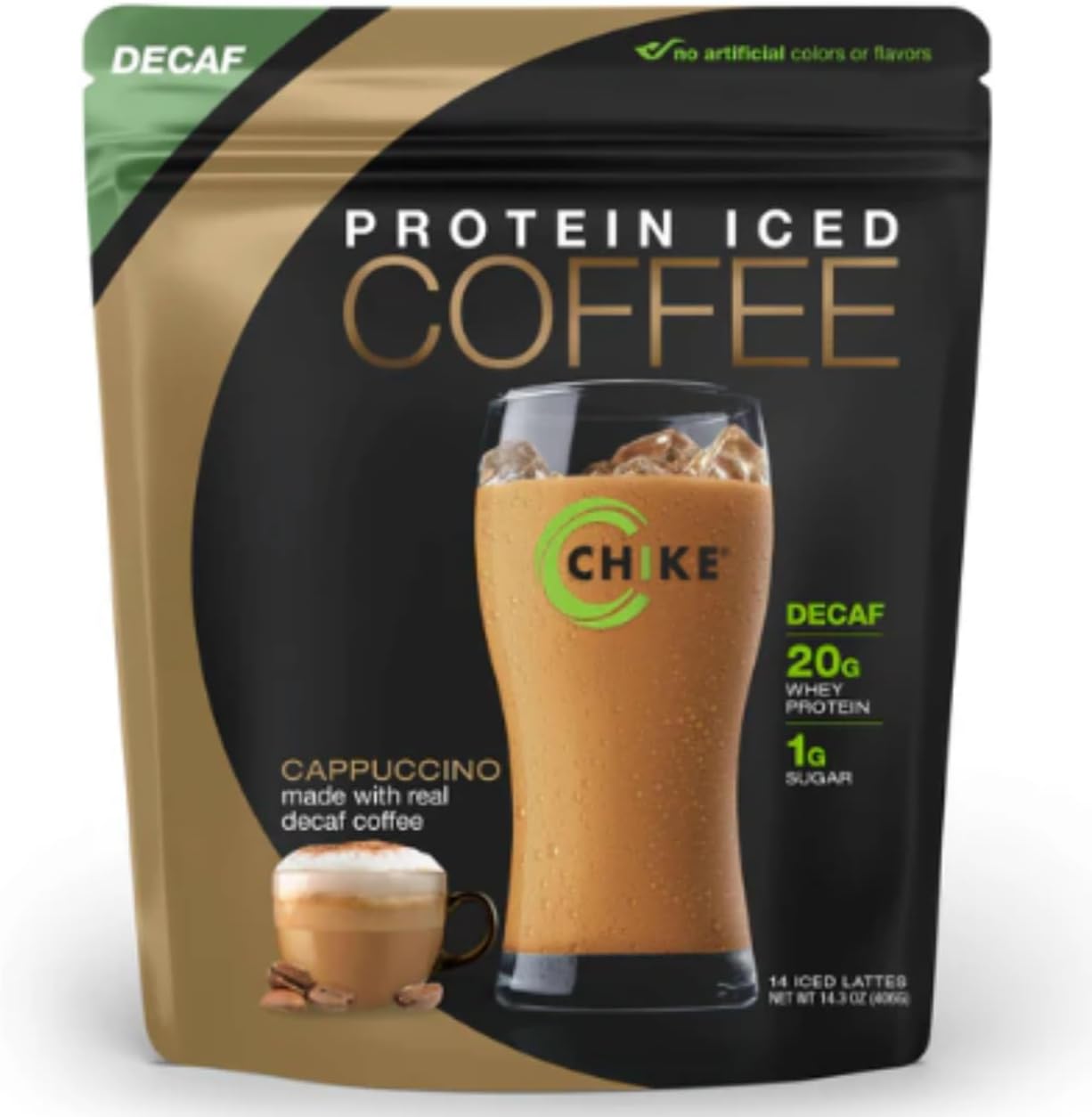 CHIKE Decaf Cappuccino Protein Coffee