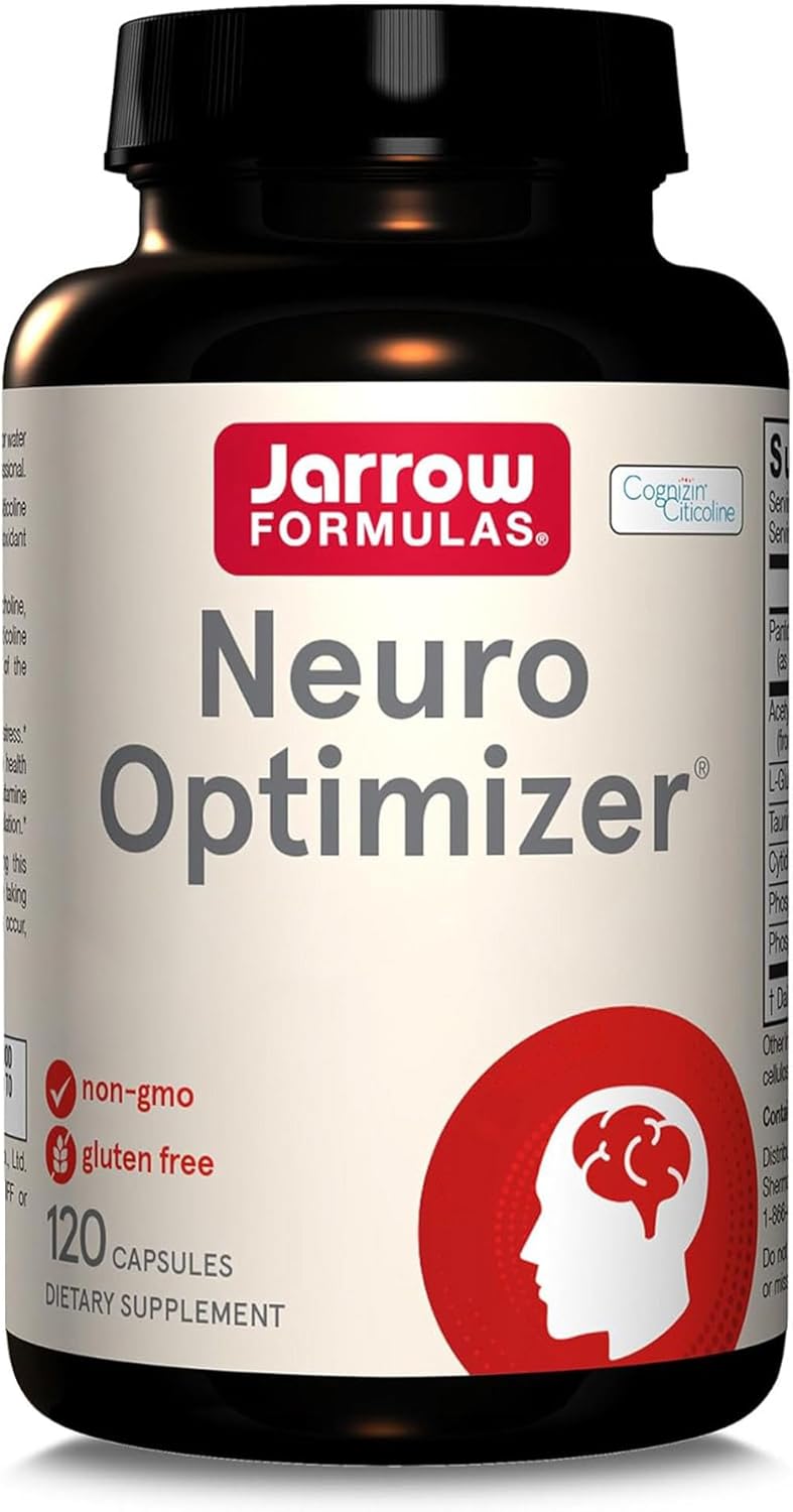 Jarrow Formulas, Neuro Optimizer, with Phosphatidylserine and Phosphatidylcholine, 120 Capsules, Gluten Free, GMO Free
